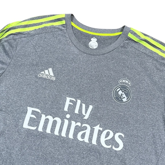Adidas Real Madrid James Rodriguez 2015 2016 Gray Away Soccer Jersey Mens XL - Picture 3 of 12